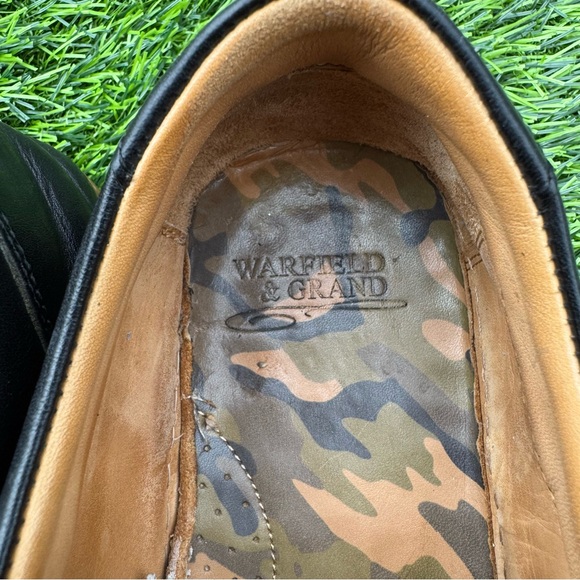 Warfield & Grand Men’s Black Sneakers with Brown Sole Size 9.5 - Picture 3 of 10